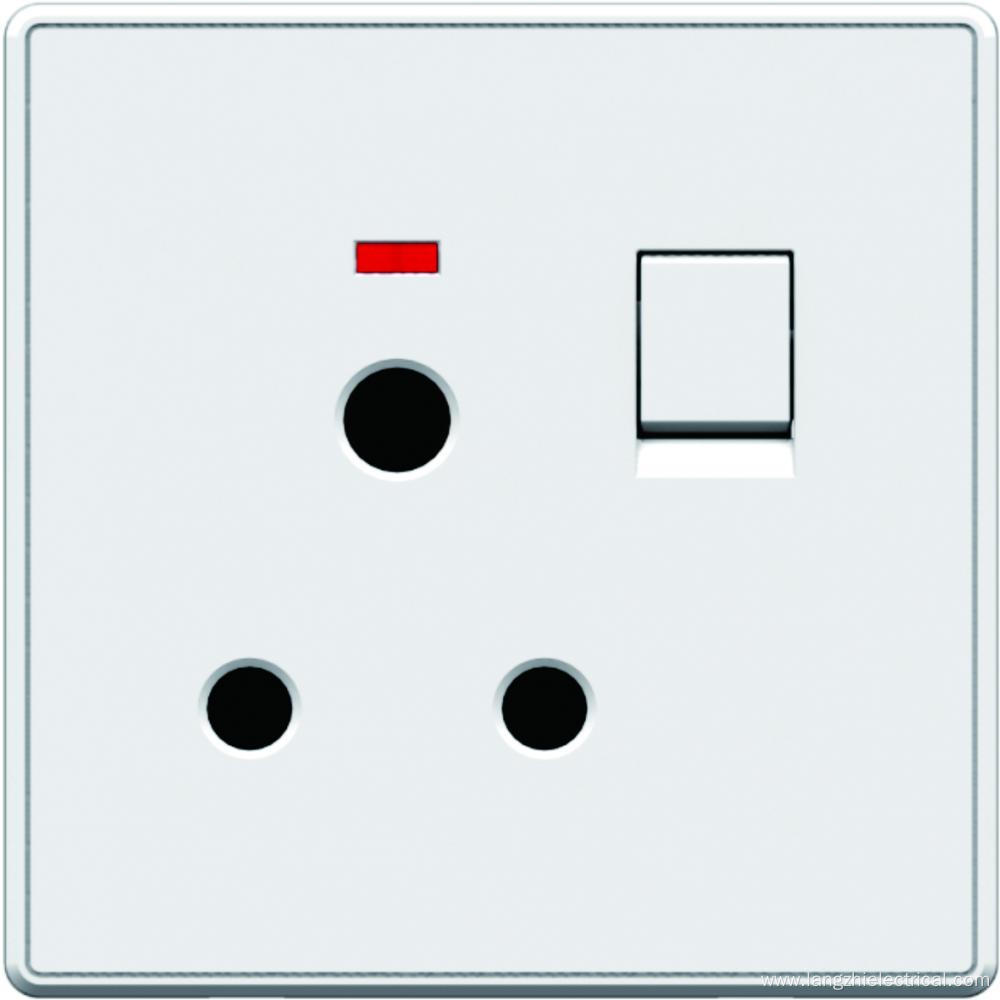 15A socket with LED with switch