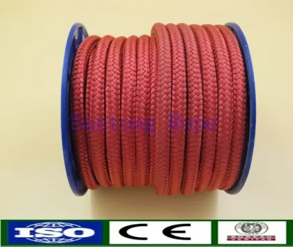 braided red nylon line
