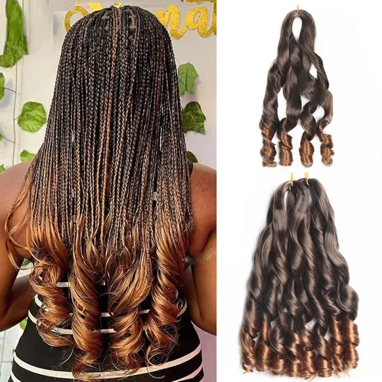 Synthetic shiny silk Wave Curls Curls Crochet Braids Wavy Pony Curly Twist  Ocean wave hair Braiding