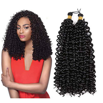 Water Wave Twist Crochet Hair Extensions Silky Water Deep Braid Hair Synthetic Fiber 14 Inch Solid And Ombre Color For Women