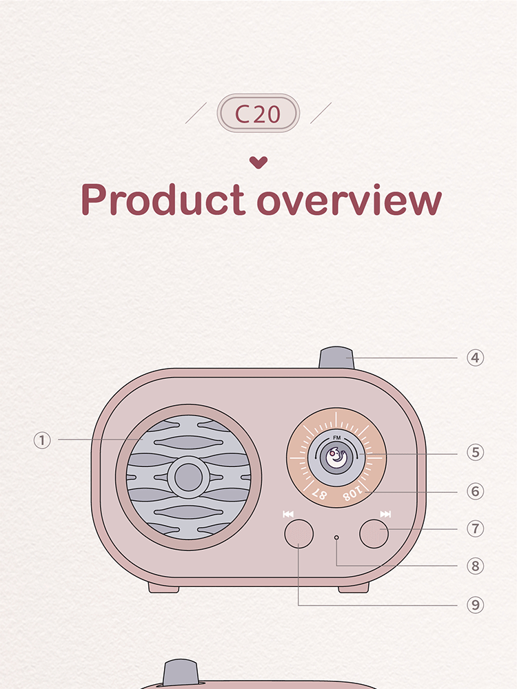 2 C20 Bluetooth Wireless Speaker 8
