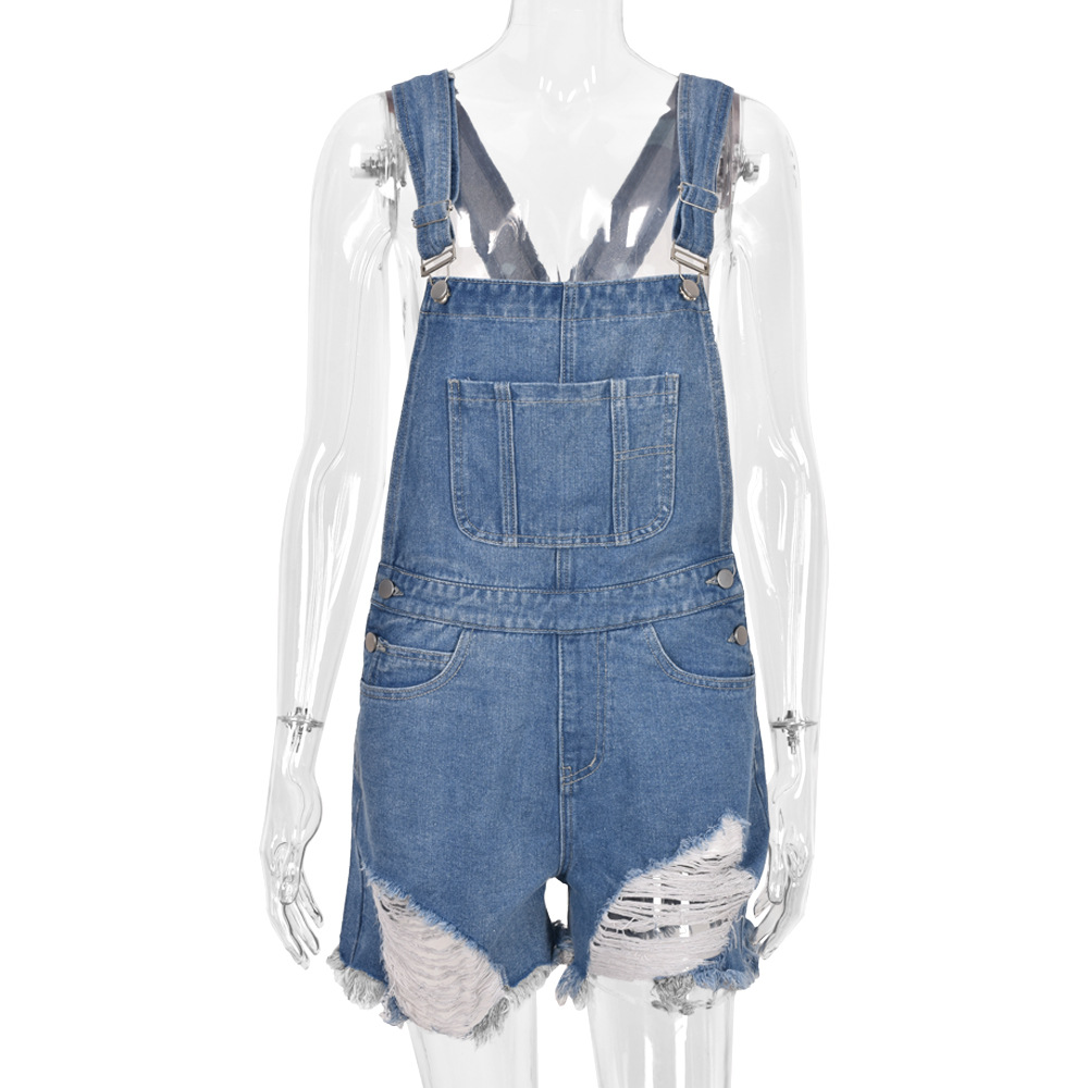 Short Denim Jumpsuit