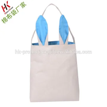 Cotton & Hemp Easter Egg Basket Bag