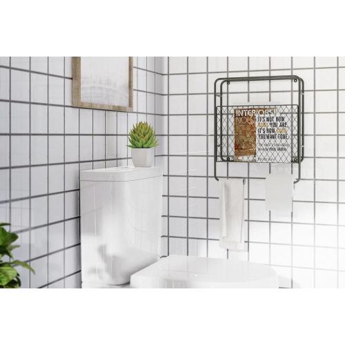 bath multifunction rack black color