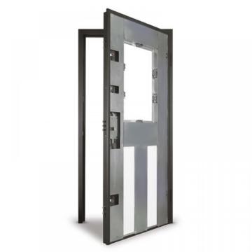 Metal door body for glass security door