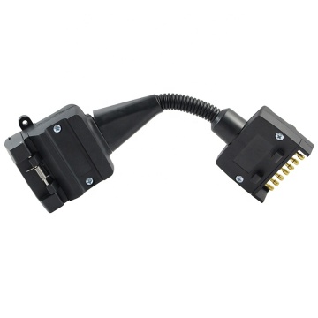 Trailer Parts Australia: 12Pin Socket to 7Pin Flat Plug Connector Adapter