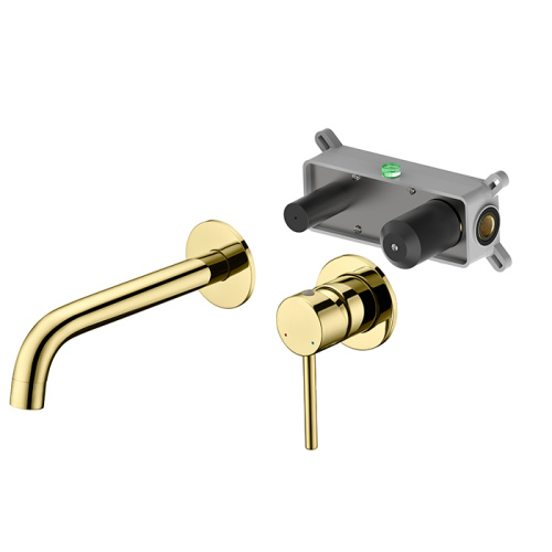 Wall Brushed Nickel Bathroom Faucets Two Handle