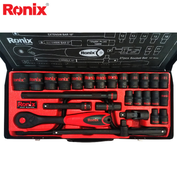 Ronix 27pcs Professional Socket Wrench Set For Auto Mechanic Tools Model RH-2627