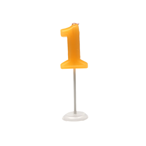 Gold and sliver birthday number candle for party