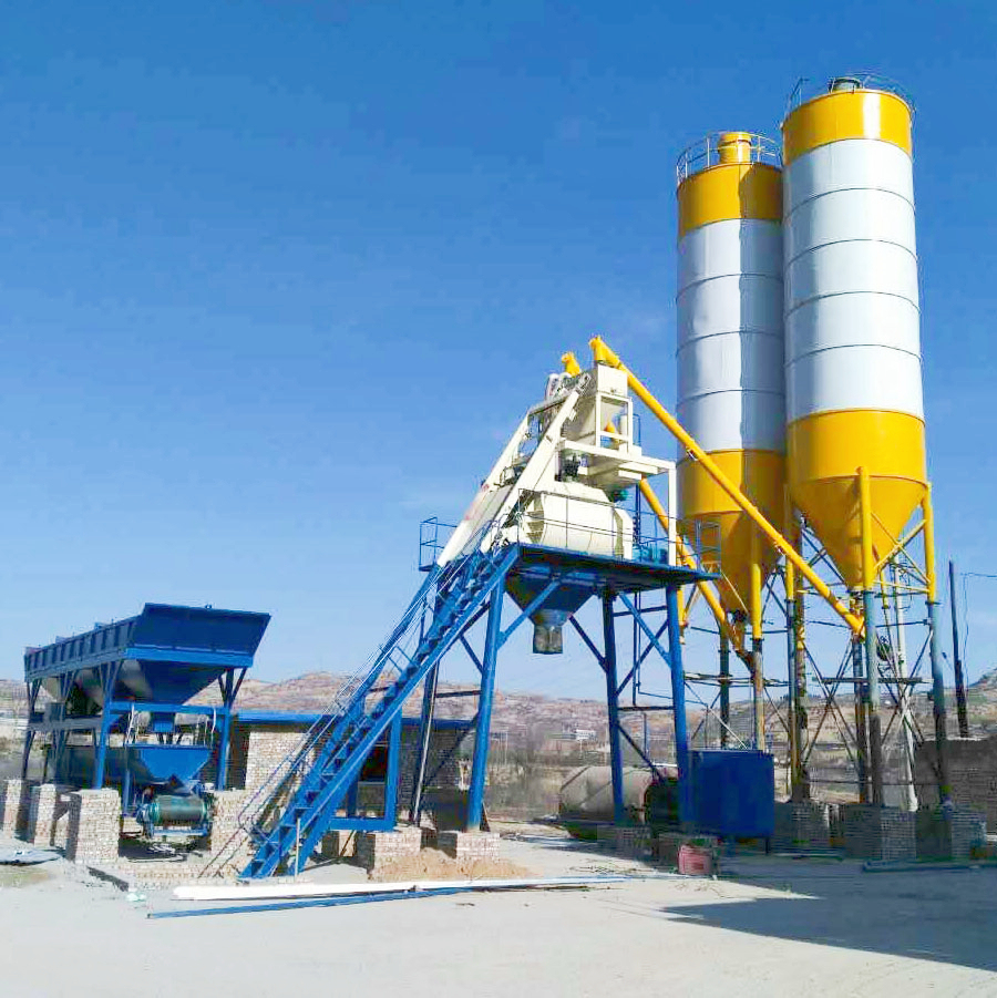 Hopper lift HZS35 concrete mixing plant for sale