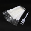 Plastic Spoons Heavy Duty White PP Cutlery Set with Tissue