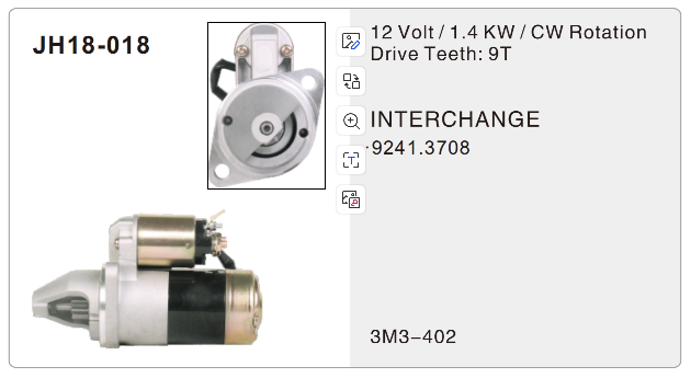 starter -JH18-018-X