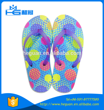 kids flip flops transparent pvc strap pe sole with custom printing