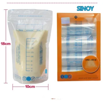 FDA approved pre-sterilized breast milk storage bag with double zipper