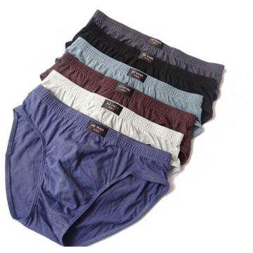 New Brief mens brandSolid Briefs 4pcs / Lot Mens Brief Cotton Mens Bikini Underwear Pant For Men Sexy Underwear men lot 6XL