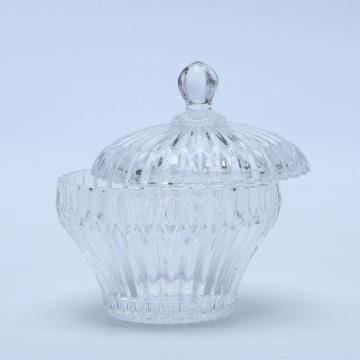 New design clear glass candy jar