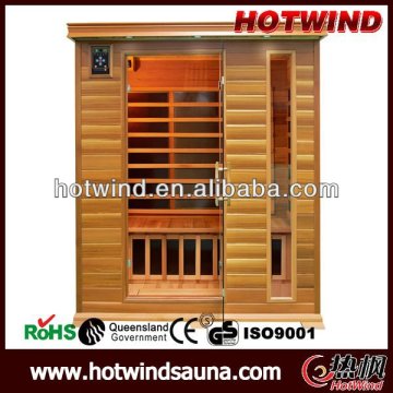 2014 home deluxe infrared Sauna Cabin for three person sauna room manufacturer