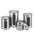 Stainless Steel Canister Set Coffee Tea Kitchen Canister