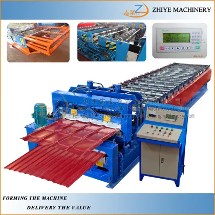 professional steel double decker roof sheet cold forming machine