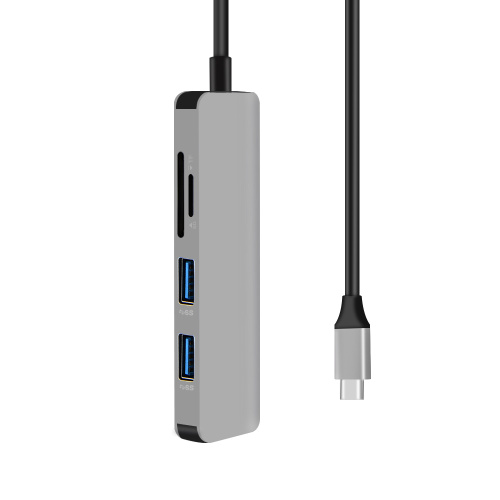 5 em 1 adaptador de multiport de hub USB Type-C