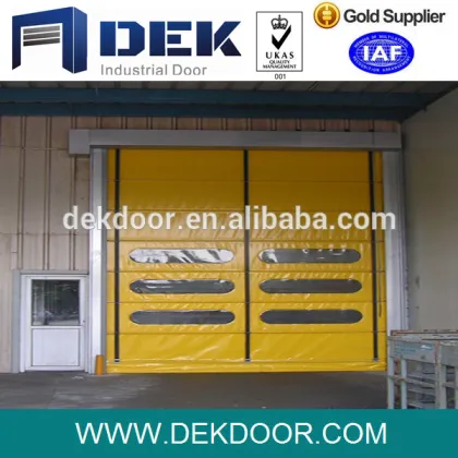 Functional space saving folded pvc fast doors