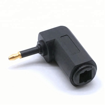 90 Degree 3.5mm Mini Male to Toslink Female Adapter