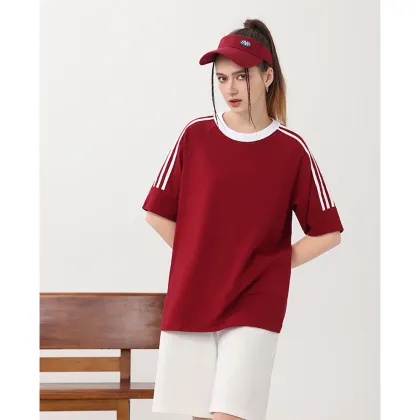 Women's 100% Cotton Three Webbing T-Shirt