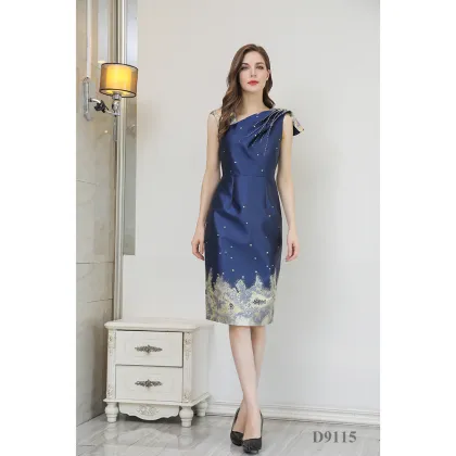 Starry Sky Beautiful Color Pattern Sleeveless Evening Formal Dress Wear Gowns