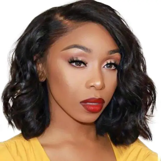 New Design Cheap 12A Brazilian Raw Glueless Transparent Lace Body Wave Pixie 4x4 Short  Cut Wigs Full Lace Wig  180% Density