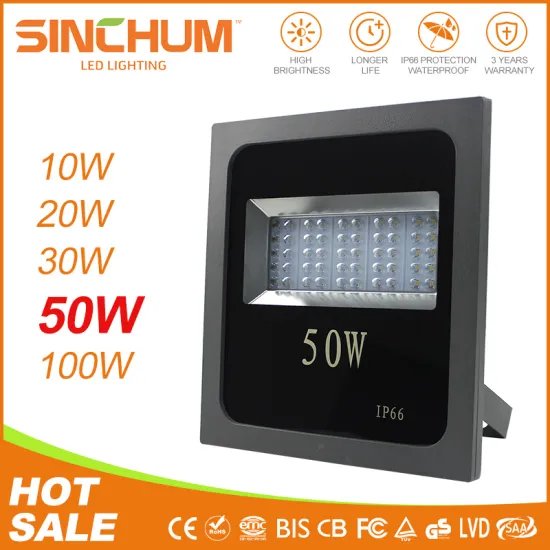 50w high lumen led flood light with high quality heat sink for garden