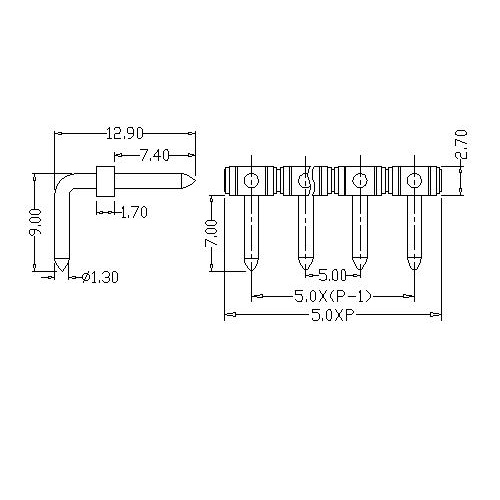 AT334R-5.0XXX-A PCB Screw Terminal Block 