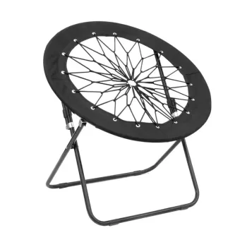 Portable High-Quality Round Elastic Rope Beach Chair with Aluminium Alloy Stand and 600D Oxford Fabric