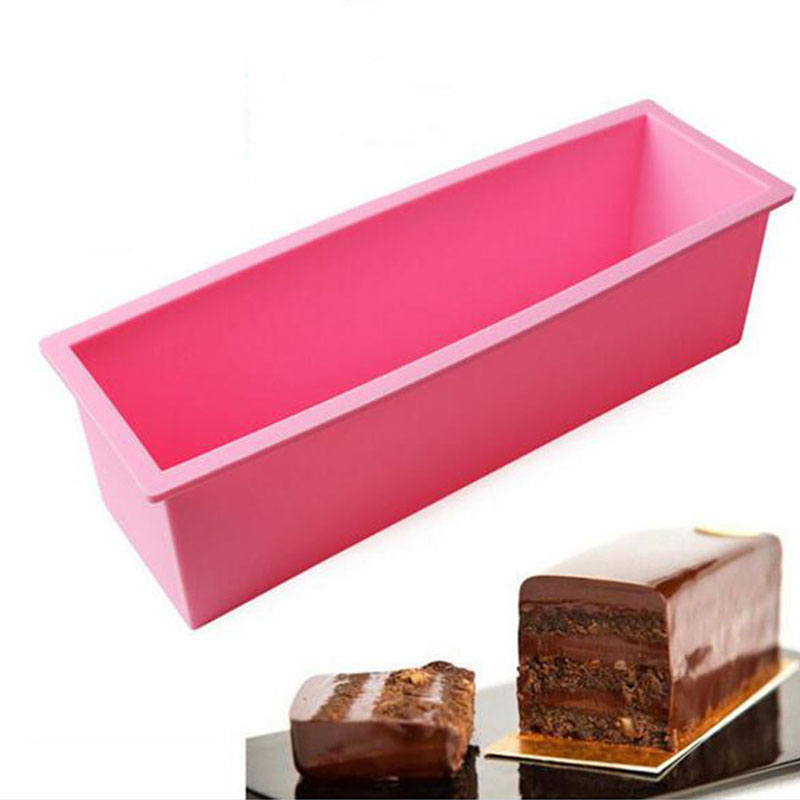 1.2L Silicone Soap Mold 3D Rectangular Fondant Cake Bread Loaf Chocolate Mould Christmas Baking Tools