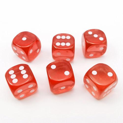 14.5MM Printing Precision Dice Translucent Red 0.57inch