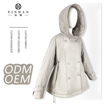 แจ็คเก็ต Puffer Women's Quilted - แจ็คเก็ตฤดูหนาวที่มีน้ำหนักเบาพร้อมเครื่องดูดควันอูฐ Cotton -Pad