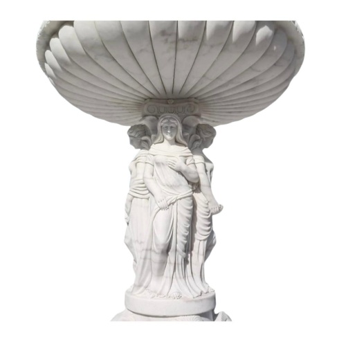 Hand-Carved Classical Marble Fountain for Garden Decor