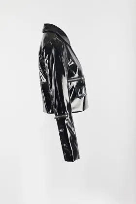 PU shiny moto jacket