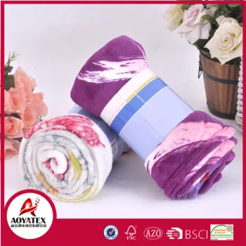 super soft 100%polyester printed coral fleece blanket