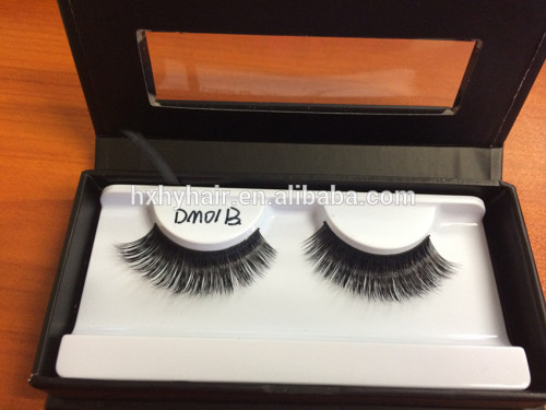 2014 new styles 100% real mink fur strip false eyelashes