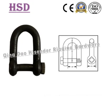 Fastener, Marine Rigging Hardware European D Type Trawling Shackle Square Head, Fishing Net Shackle, Anchor Shackle