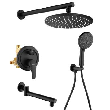 Hot Sales Black Brass Shower Set