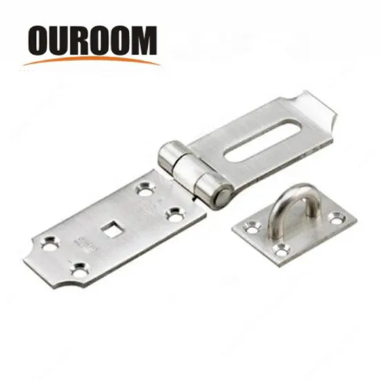 Wholesale Stainless Steel Swivel Hasp Security Box with Fixed Padlock, Staple Hinge Hasp