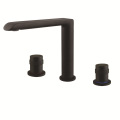 Bathroom three-hole hot and cold washbasin faucet