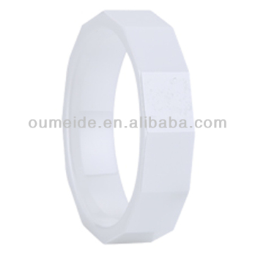 2014 angular fashion white ceramic ring