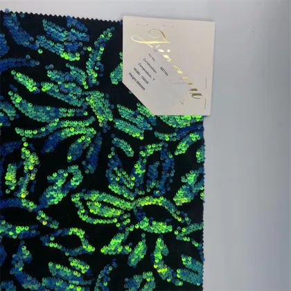 Embroidered Colorful Sequin Velvet