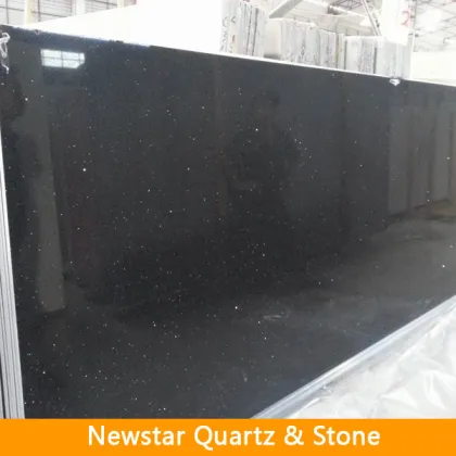 Quartz shower stone wall panel,starlight quartz stone,black sparkle quartz stone