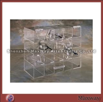 Counter transparent 4 tier acrylic goggle/sunglass container box