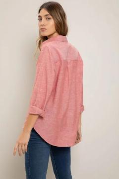 Leisure Tops Ladies Pink Casual Fashion Shirt