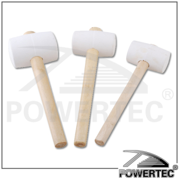 POWERTEC 8-32OZ Rubber Hammer with Wood Handle