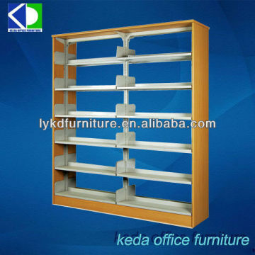 MDF Wood Sieboard Steel Library Shelf For School